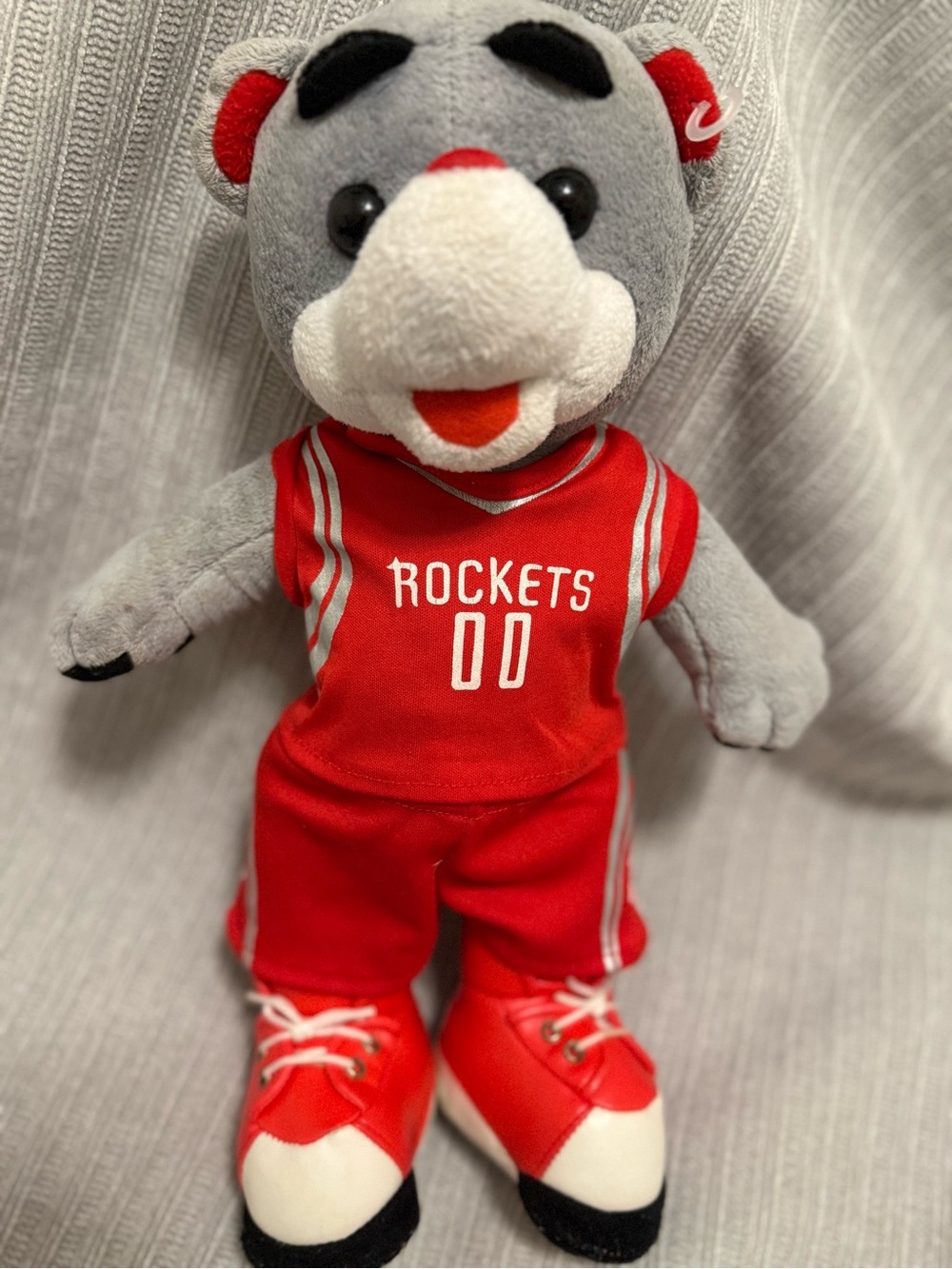 Forever Collectibles Gray and Red Rockets Plush Bear